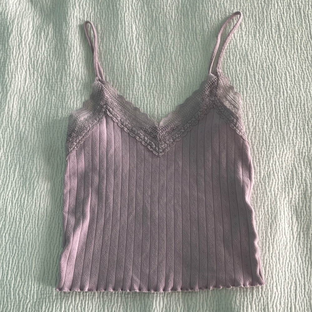 American Eagle Purple Lace Tank